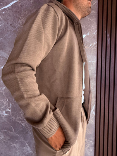 Cardigan con cappuccio
